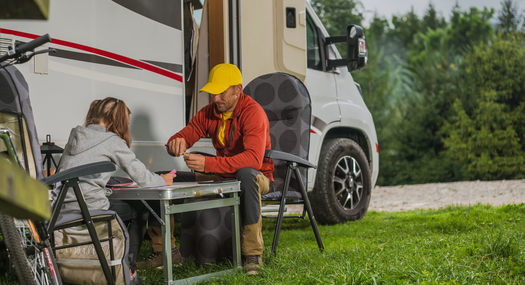 Fun at campground river