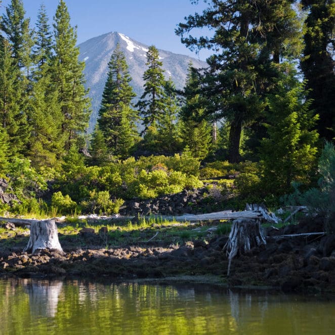 Fish Lake, Oregon with Mount McLouglin in the background